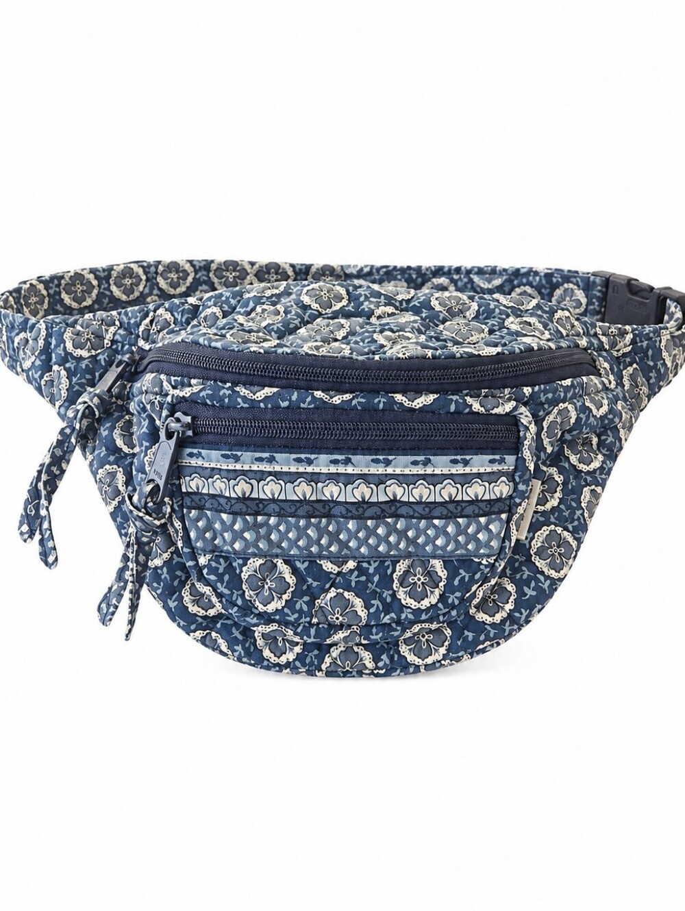 Vintage 90s Vera Bradley Designs Blue Floral Fanny Pack Hip Bag Made USA